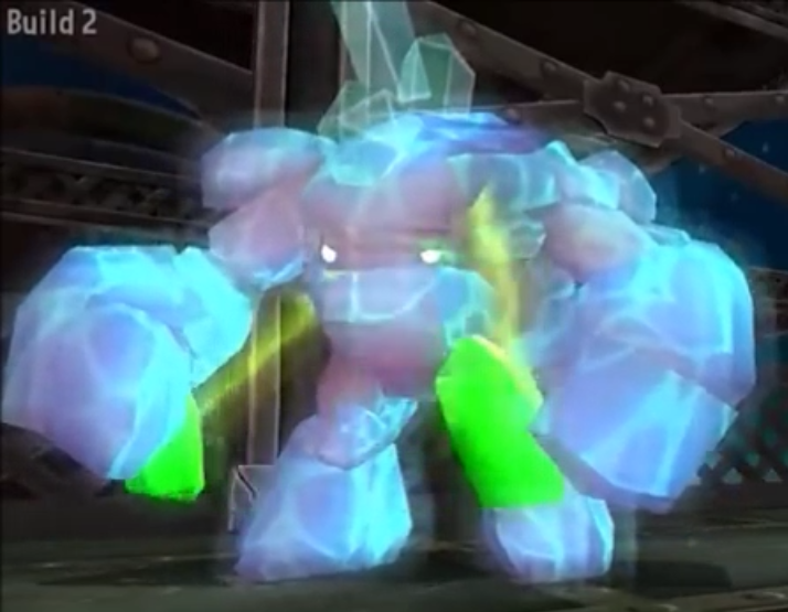 Original Crystal Golem design spotted in the game's alpha stage