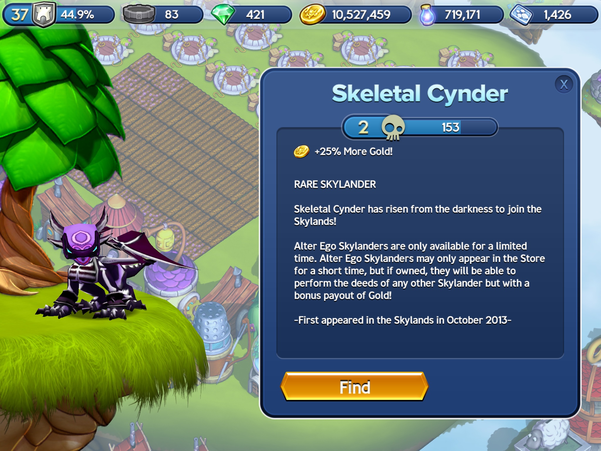 Ingame info