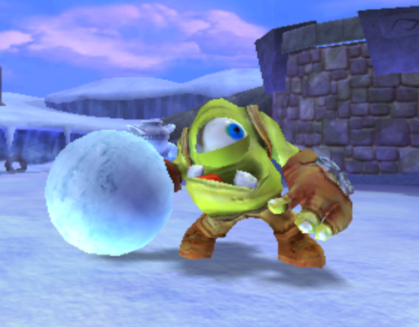 Snowball throwing Bag O' Boom seen in Empire of Ice