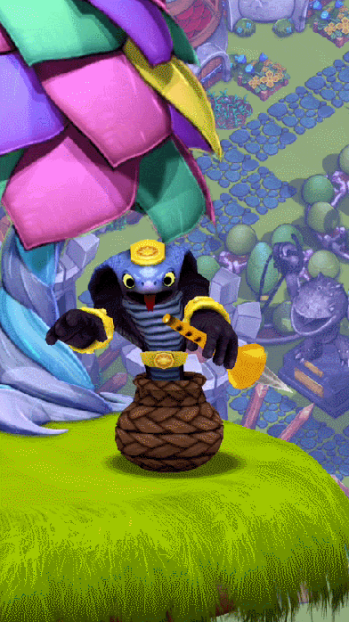 Cobra Cadabra's idle and poke animation in Skylanders: Lost Islands
