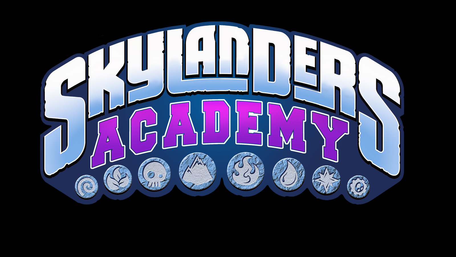 Full early version of the Skylanders Academy logo by Martin Baily