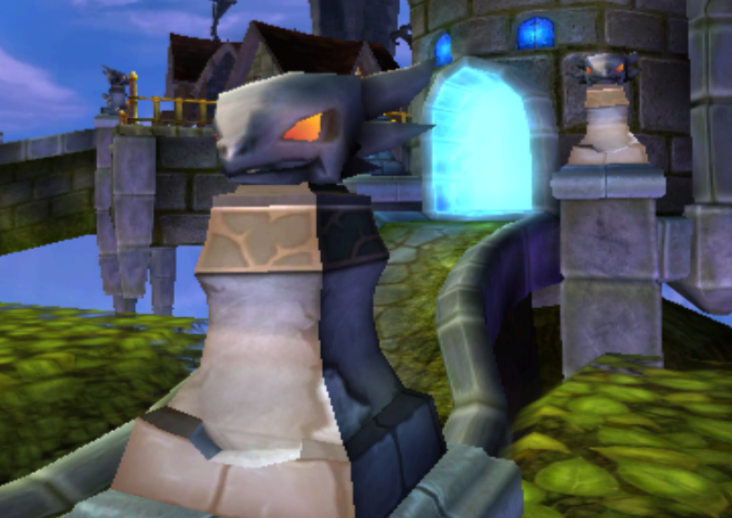 Statues resembling Cynder
