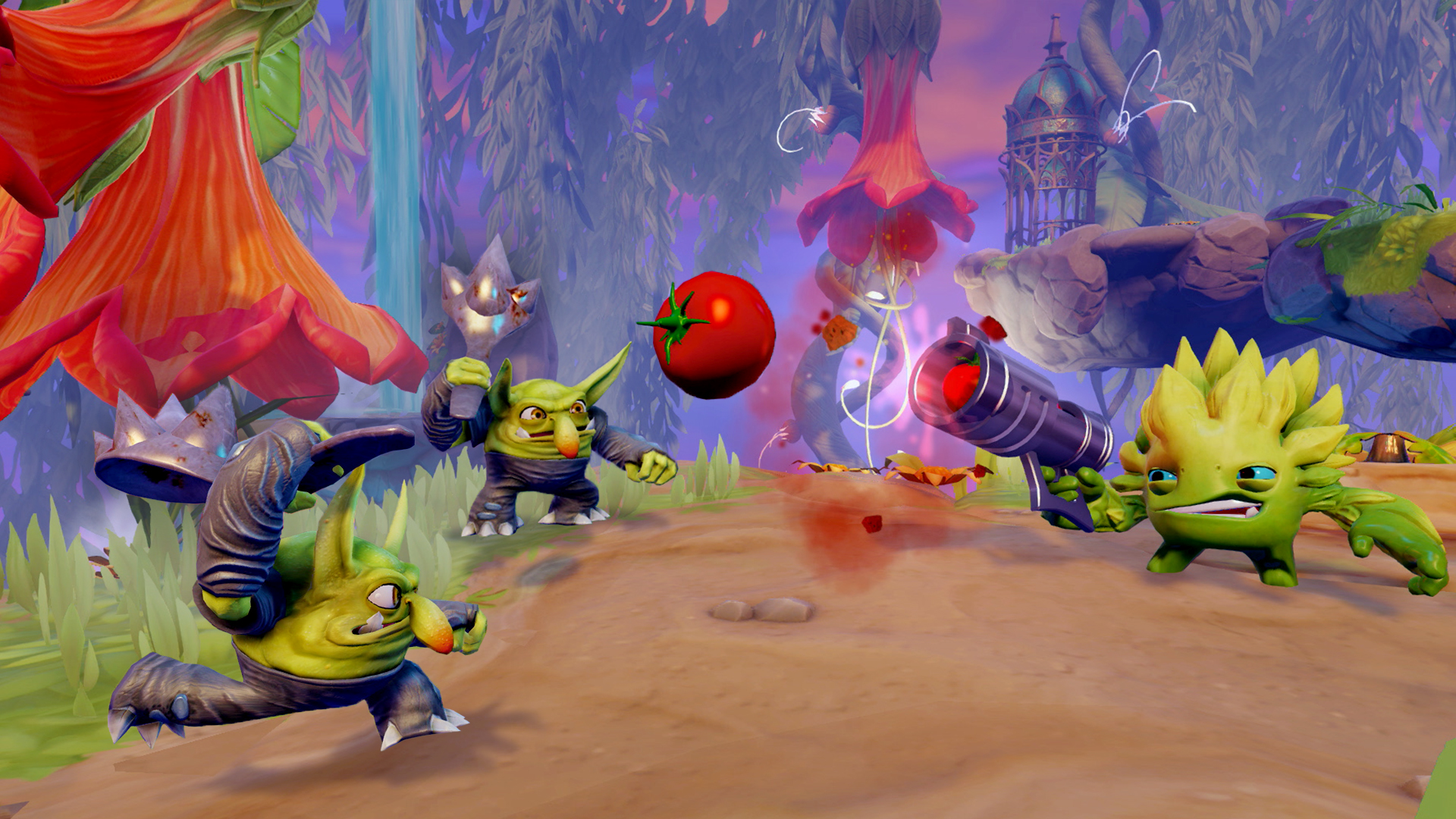 Food Fight attacking two Eggsecutioners in The Phoenix Psanctuary