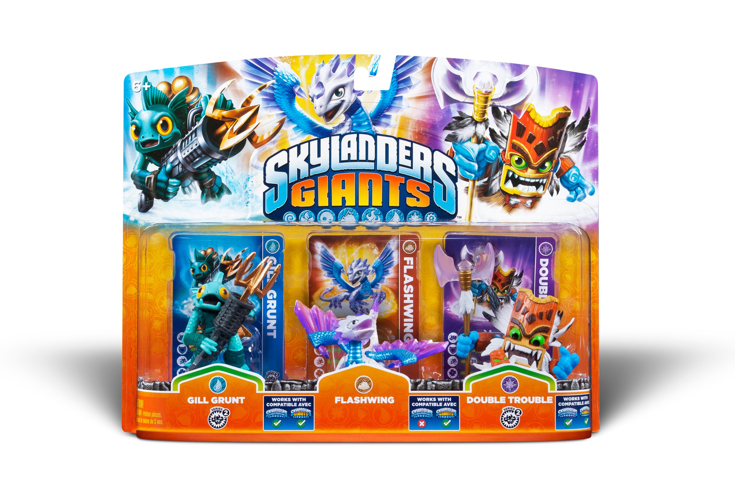Flashwing in a triple pack with Series 2 Gill Grunt and Series 2 Double Trouble