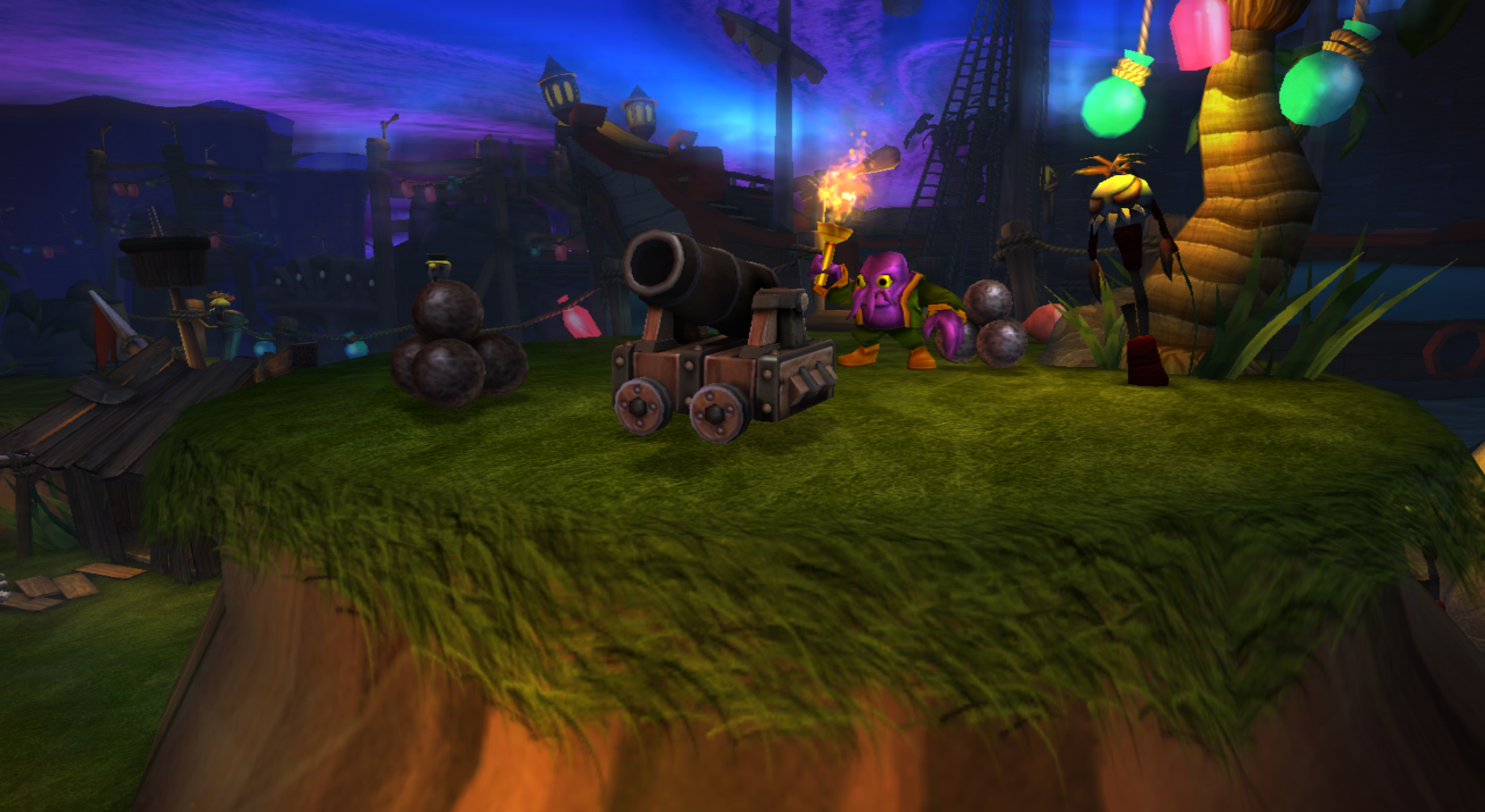 A Blastaneer manning a cannon at Dark Water Cove