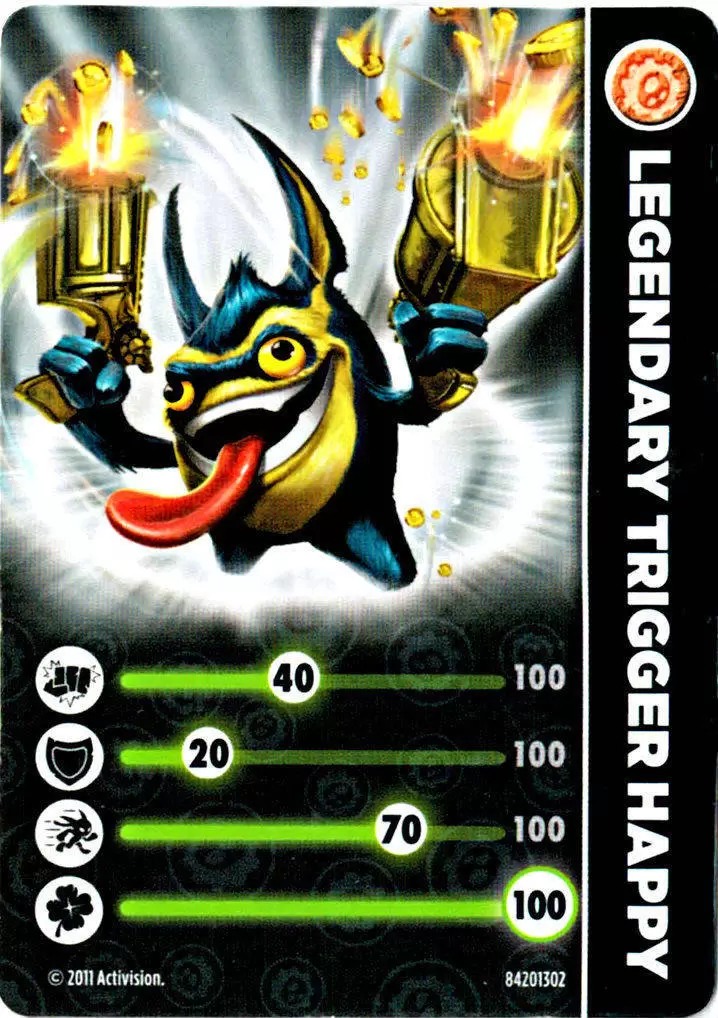 Legendary Trigger Happy stat card