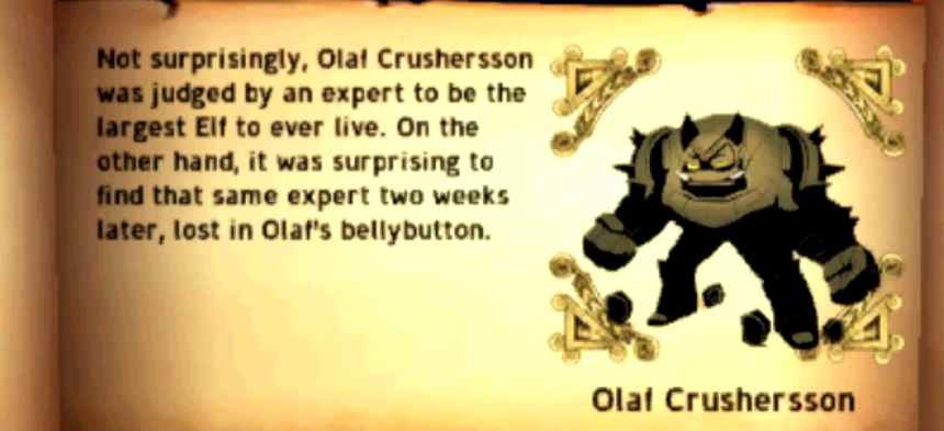 One of Olaf Crushersson's Nightmare Pages