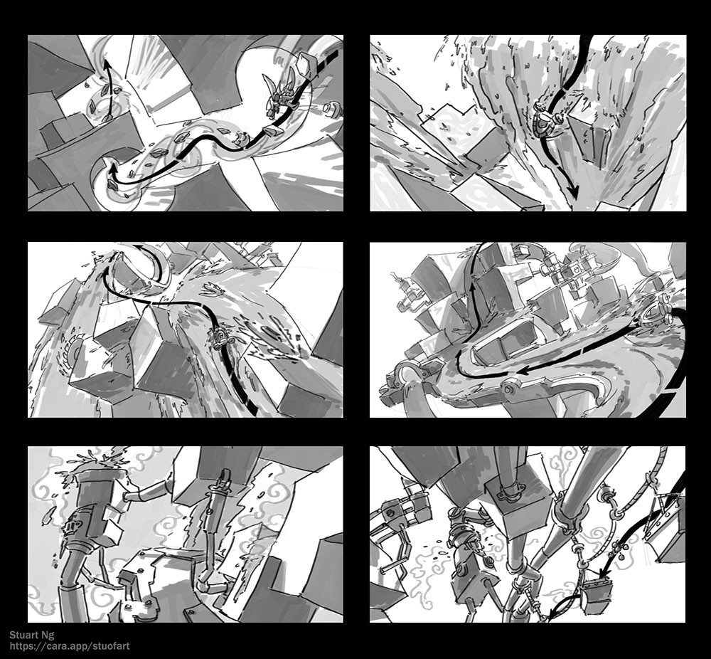 Vehicle Traversal Ideation concept art by Stuart Ng