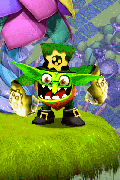 Lucky Boomer's idle and poke animation in Skylanders: Lost Islands