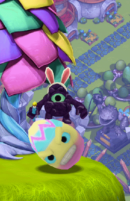 Rocky Egg Roll's idle and poke animation in Skylanders: Lost Islands