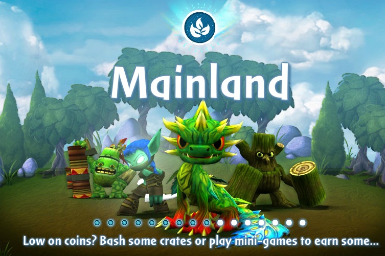 Loading screen in Skylanders: Universe with the Life Skylanders introduced in Skylanders: Spyro's Adventure