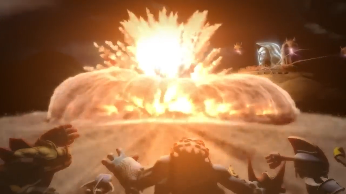 Trigger Happy witnessing the destruction of the Core of Light in The Beginning trailer