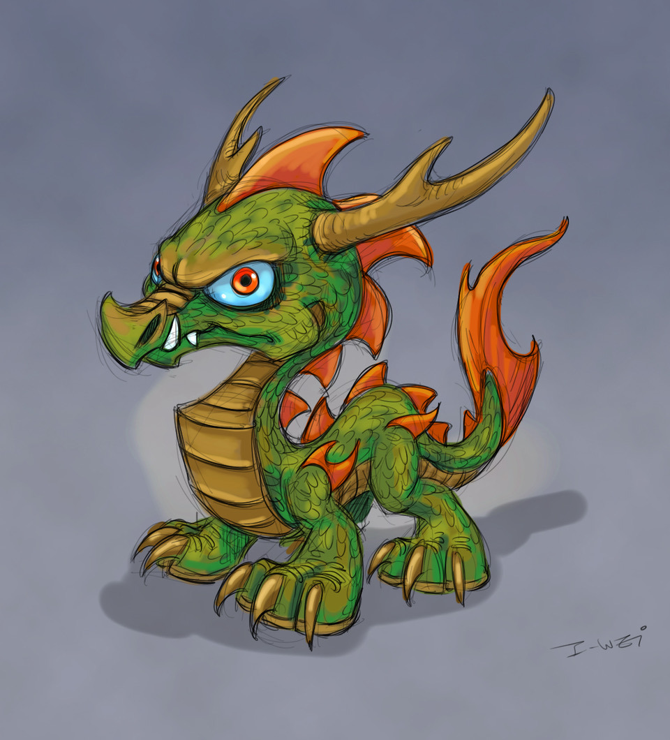Skylanders final concept art of Sun Dragon by I-Wei Huang[7]