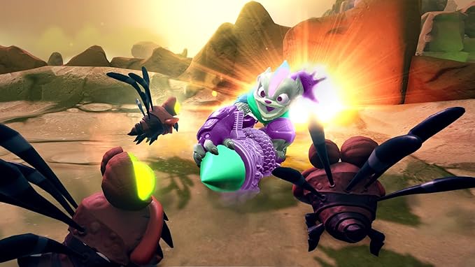 Hard-Boiled Flare Wolf attacking three Flea Jumpers