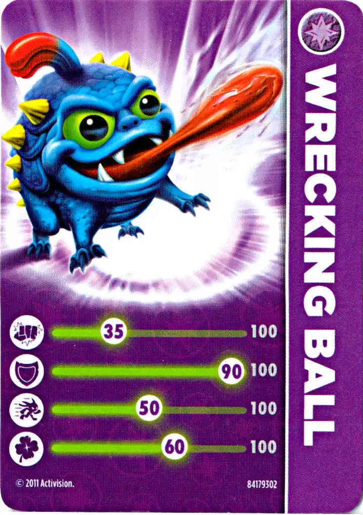 Series 1 Wrecking Ball stat card