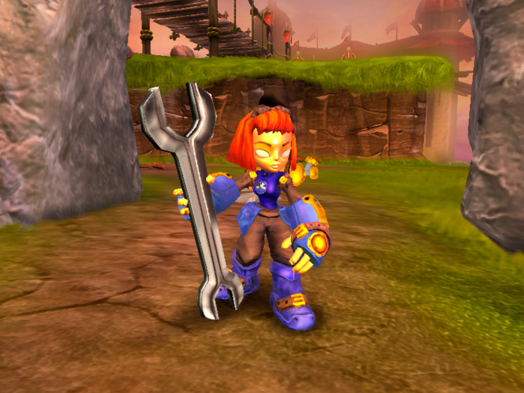 Sprocket, without her black googles