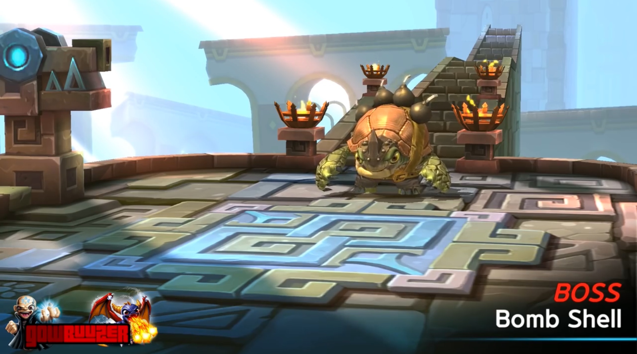 A scrapped Bomb Shell boss character that was in the Mirage Tower before Skylanders: Ring of Heroes was rebooted