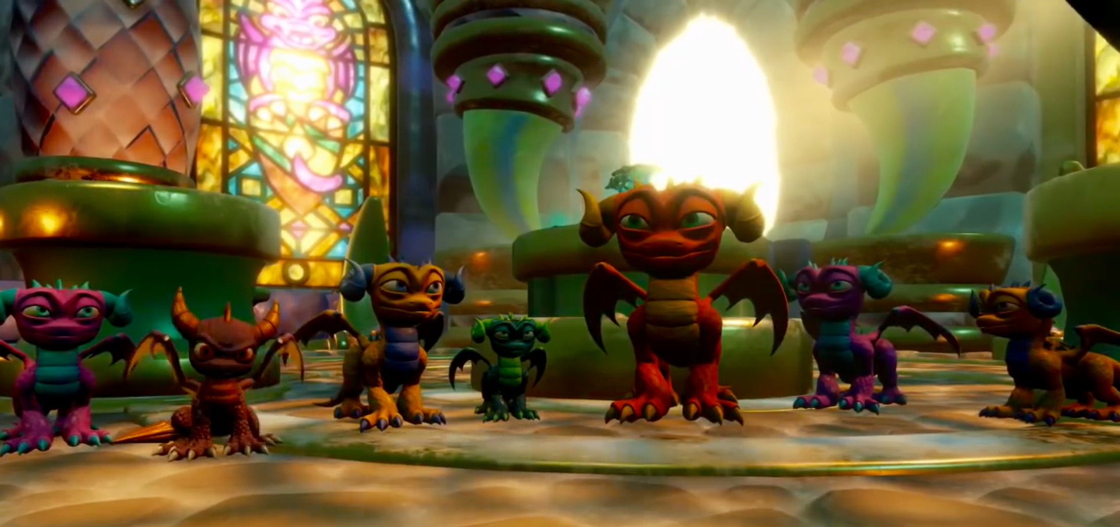 Spyro with the local Dragons