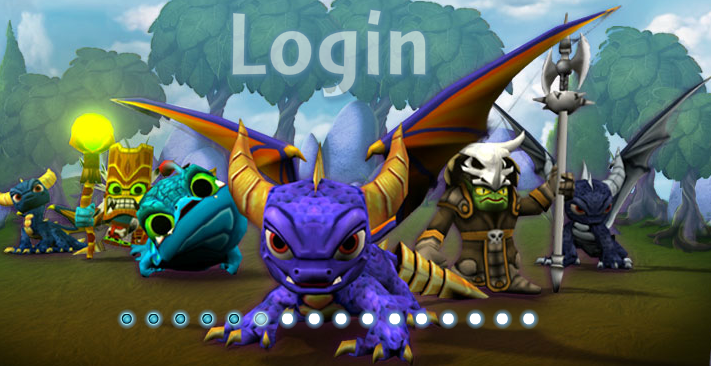 Loading screen in Skylanders: Universe with the Magic Skylanders introduced in Skylanders: Spyro's Adventure