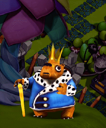 Capybara King's idle and poke animation