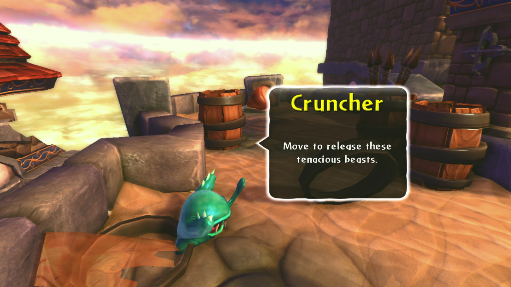 Cruncher's enemy intro at Crystal Eye Castle (PlayStation 3 / Xbox 360)