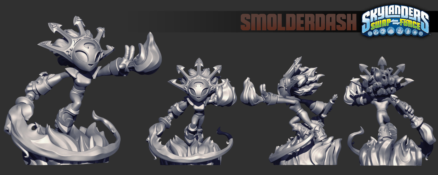 Sculpt of Smolderdash's toy model by Etsuko Sudo