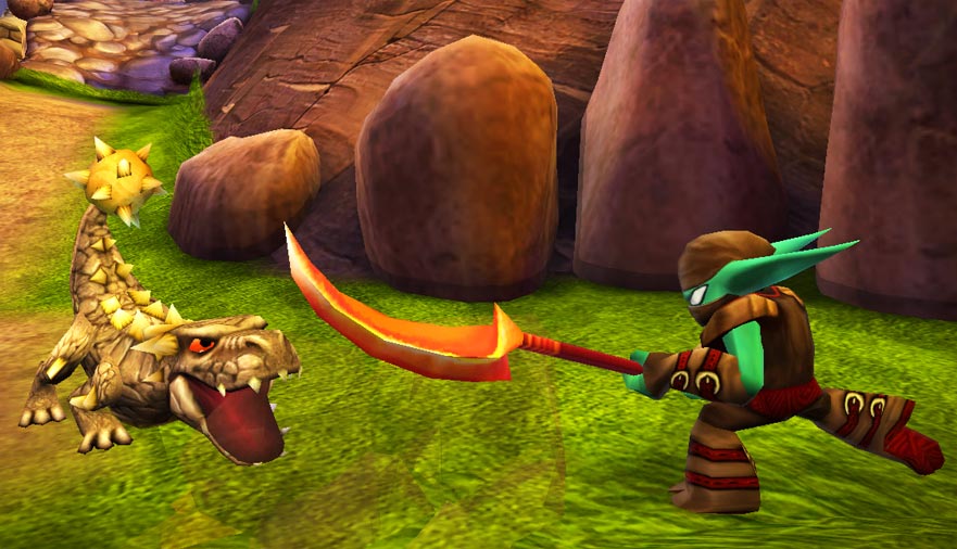 Bash attacking a Drow Spearman