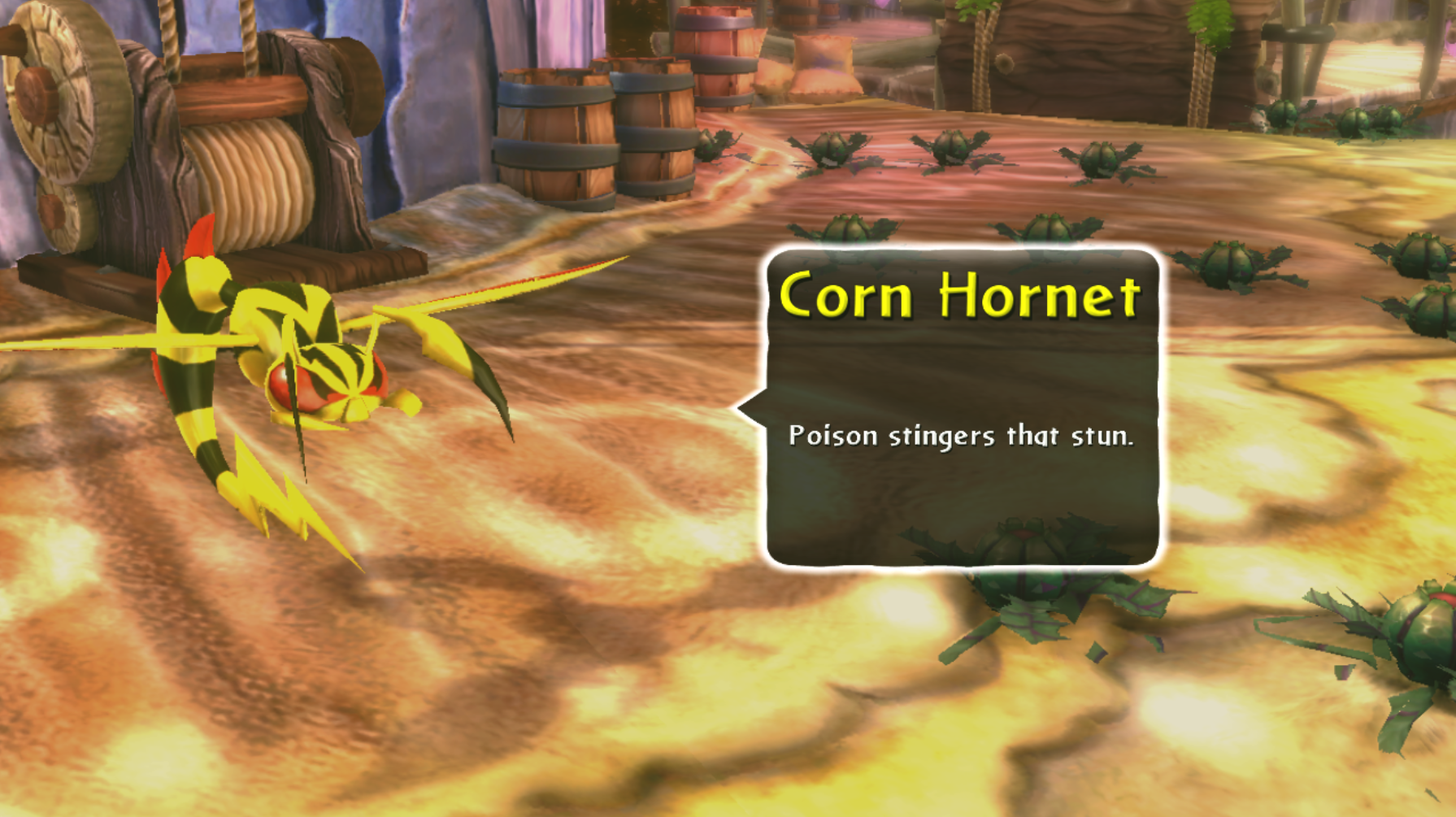 Corn Hornet's enemy intro at Treetop Terrace (PlayStation 3 / Xbox 360)