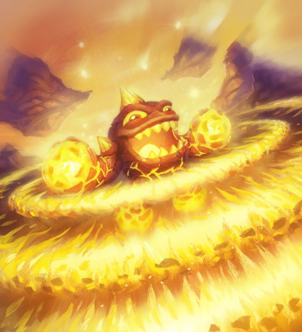 Skylanders: Battlecast "Heat Stroke" card art by Jeff Bellio