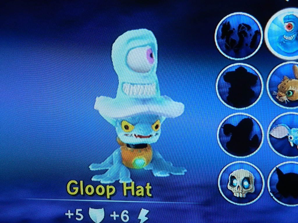 Zap wearing the gloop hat (which resembles his previous incarnation, Tarclops)