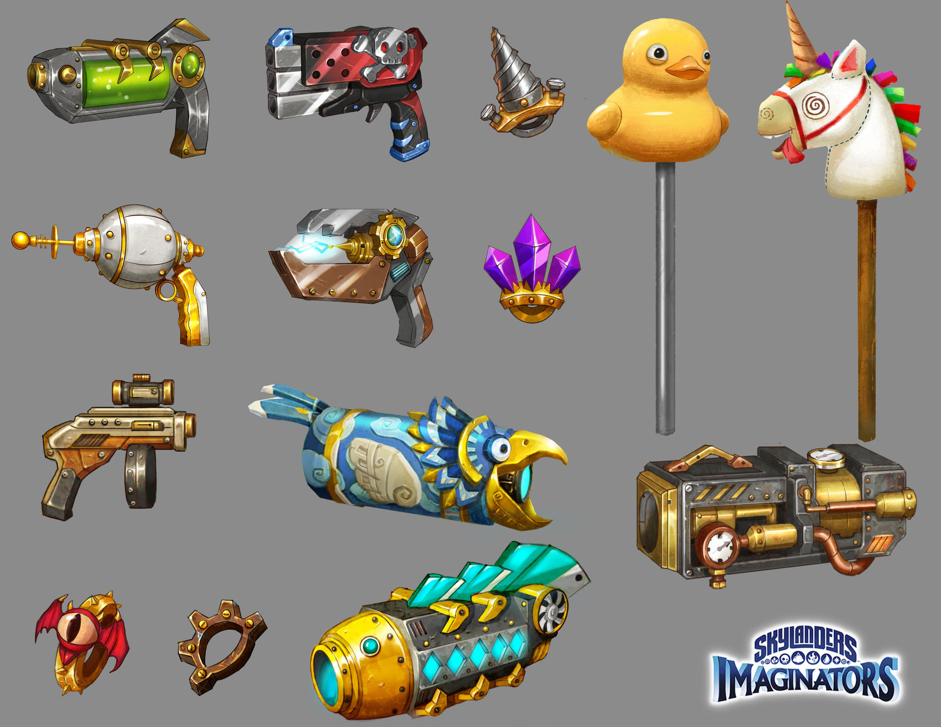 Concepts for Imaginator weapons by Min Fu[1]