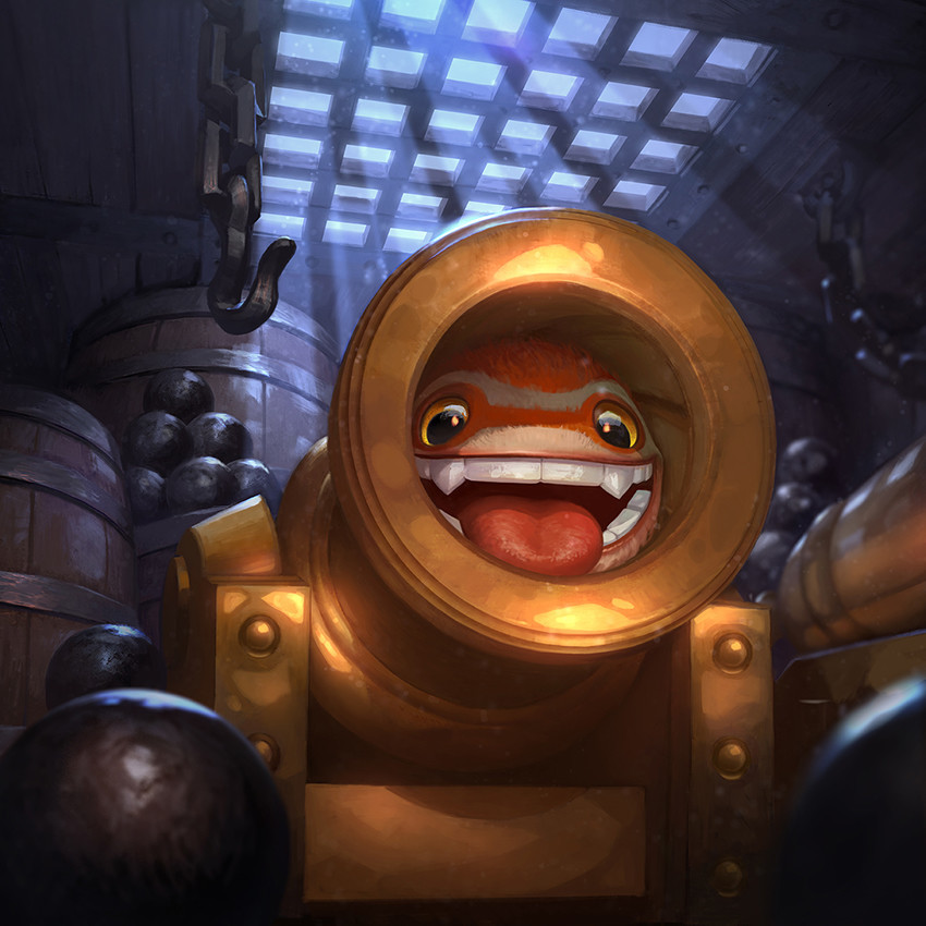 An unused Trigger Happy card Skylanders: Battlecast art by Azora Studio