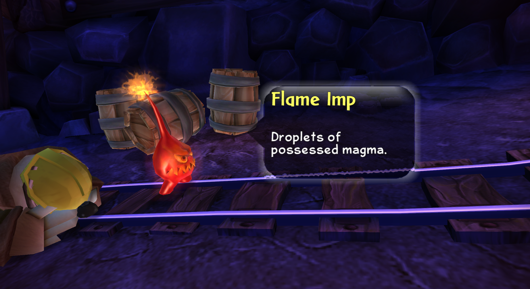 Flame Imp's enemy intro at Molekin Mine (Wii)