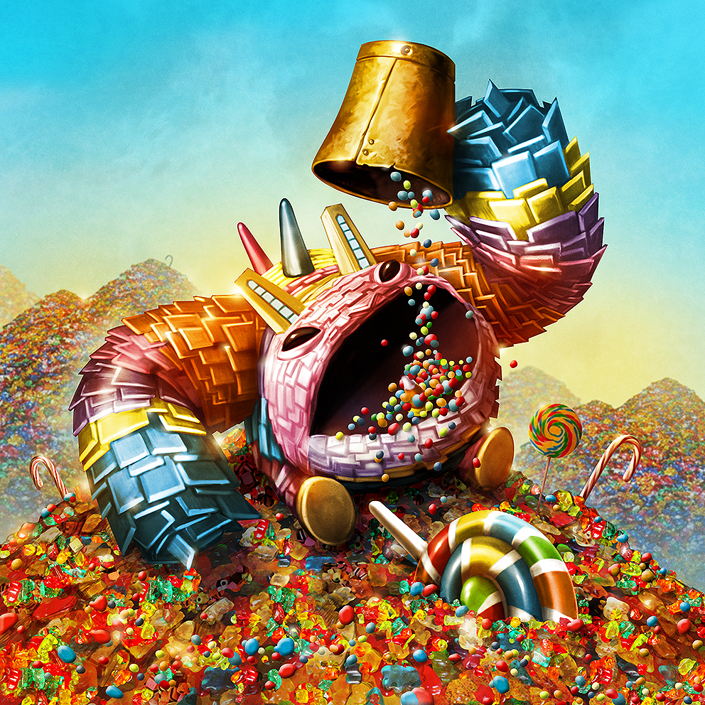 "More Candy" card illustration by Tikos