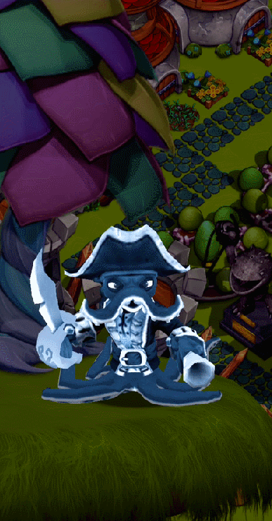 Dark Wash Buckler's idle and poke animation in Skylanders: Lost Islands