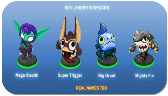 Concept of Trigger Snappy along with the other original Sidekicks