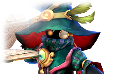 The render of Spell Punk Librarian as seen in its boss battle