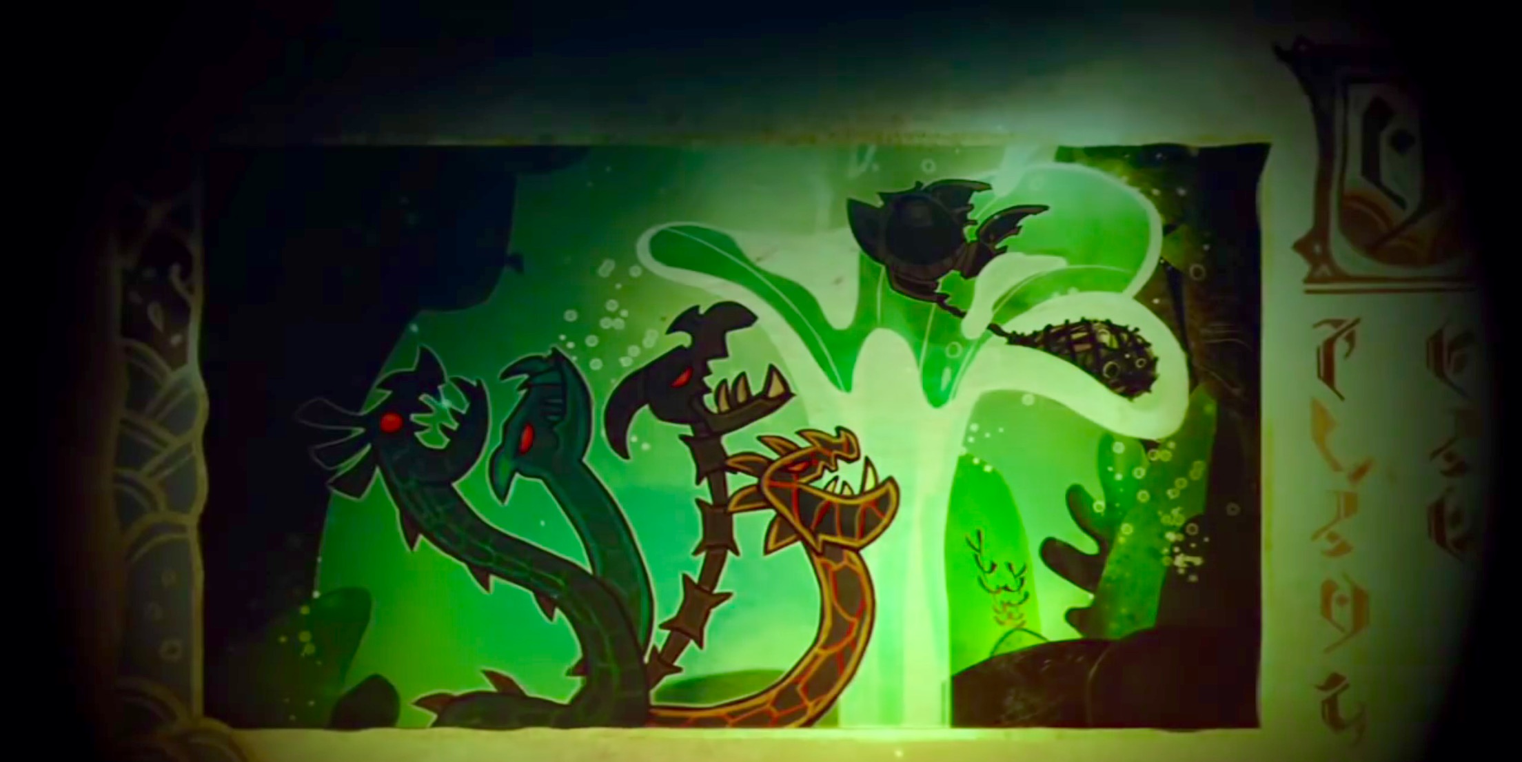 The Skylanders of Old escaping the Hydra's undersea lair