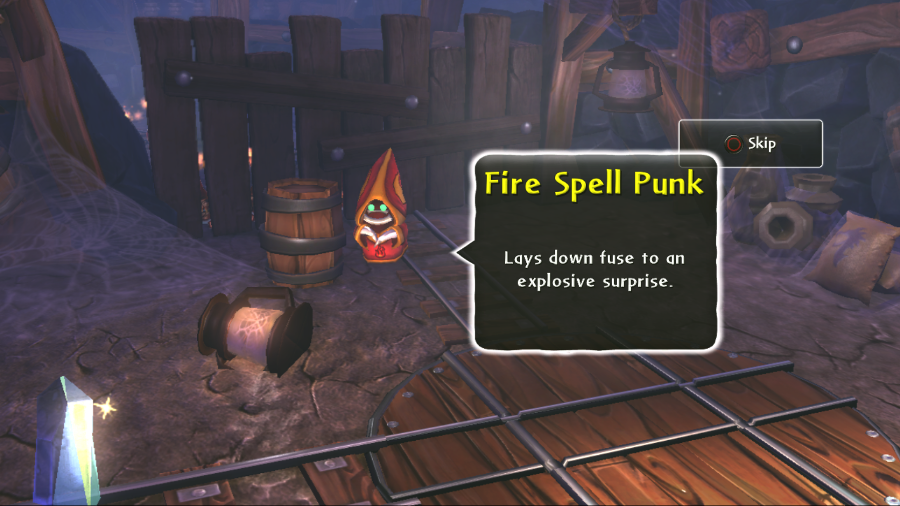 Fire Spell Punk's enemy intro at Lava Lakes Railway (PlayStation 3 / Xbox 360)