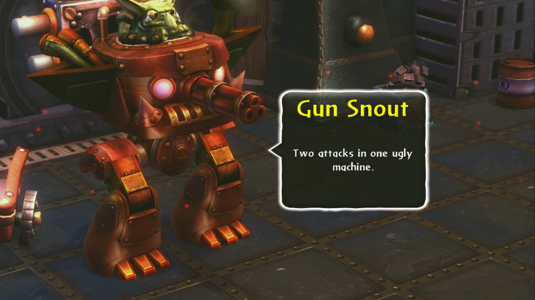 Gun Snout's enemy intro at Troll Warehouse (PlayStation 3 / Xbox 360)