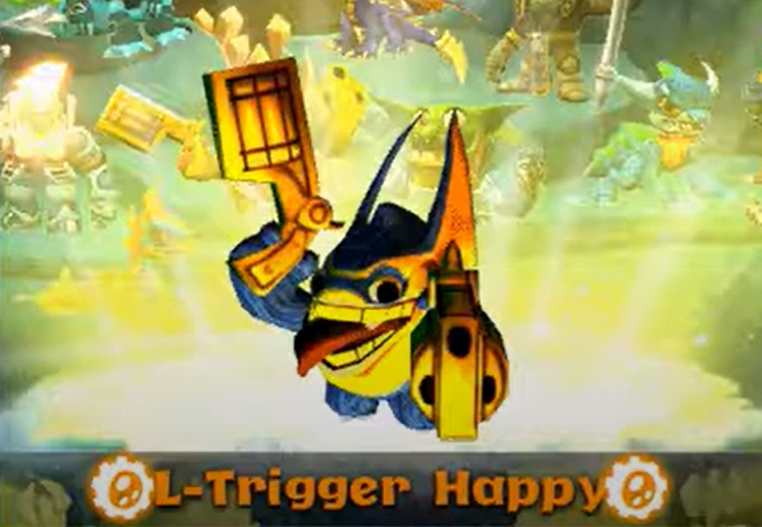 Legendary Trigger Happy as seen in Skylanders: Universe