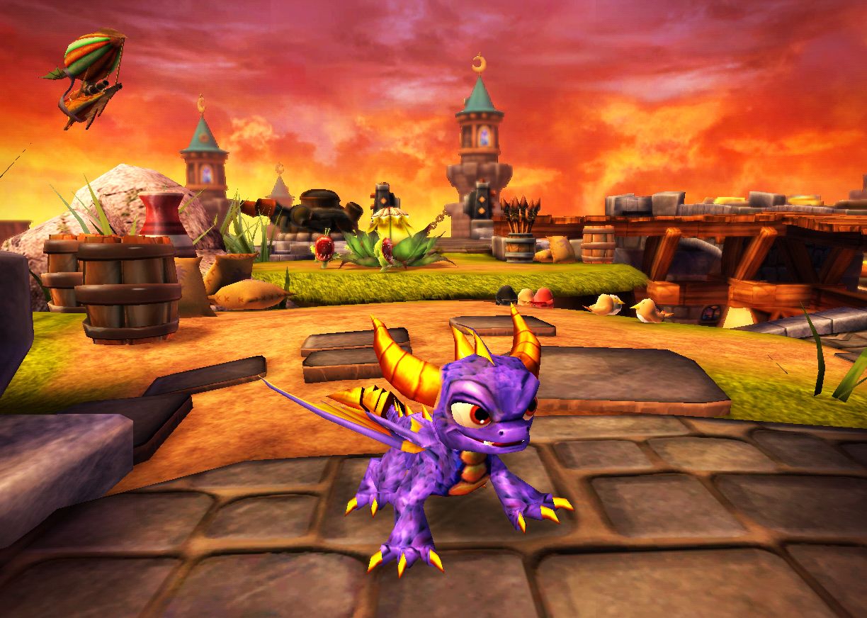 Spyro's first screenshot in Sky Schooner Docks