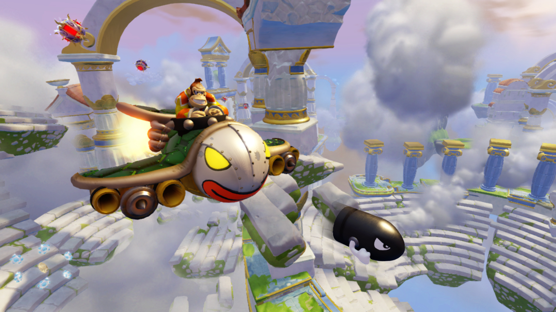 Turbo Charge Donkey Kong riding the Clown Cruiser