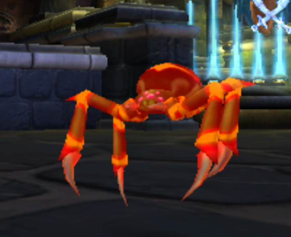 Spiderling attacking