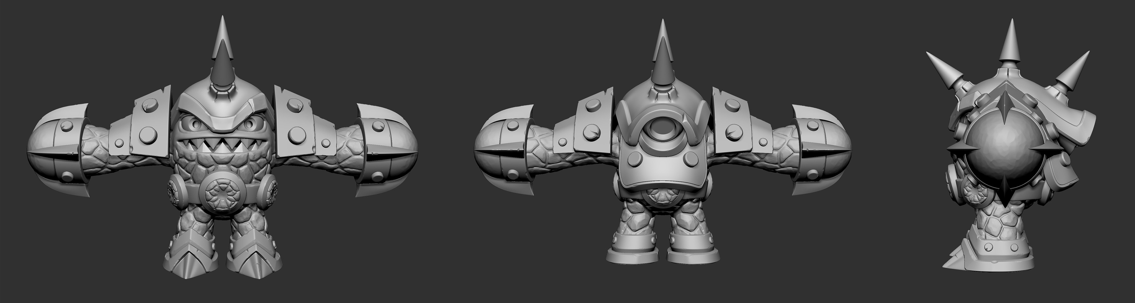 Textureless turnaround of Awakened Eruptor's cinematic model by Youngjun Choi