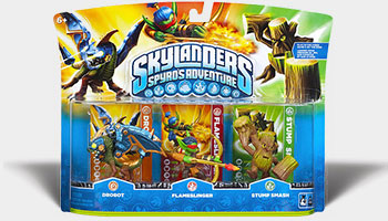 Drobot in a triple pack with Flameslinger and Stump Smash