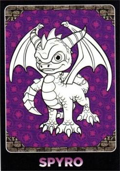 Series 1 Spyro Topps trading card (color in)