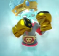 Night Shift's golden gloves from his "Prize Figther" path and sparkles from his "Gentlemanly" upgrade