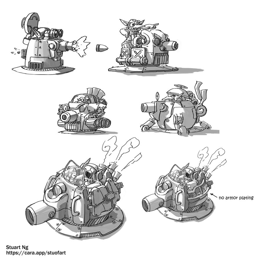 Vehicle & Enemy Concepts by Stuart Ng