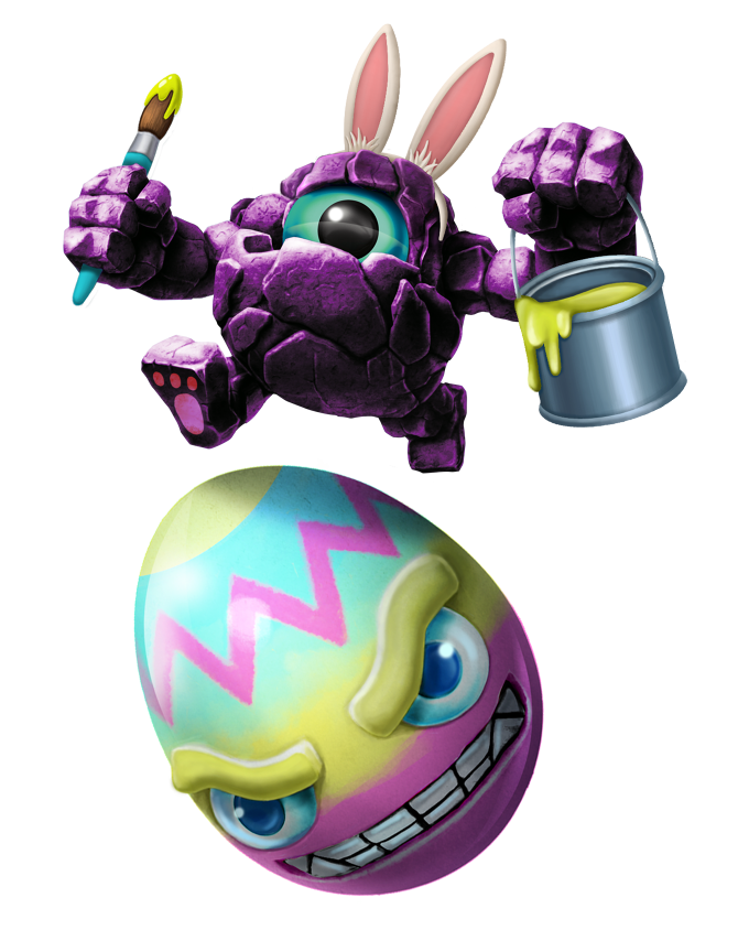 Transparent Rocky Egg Roll